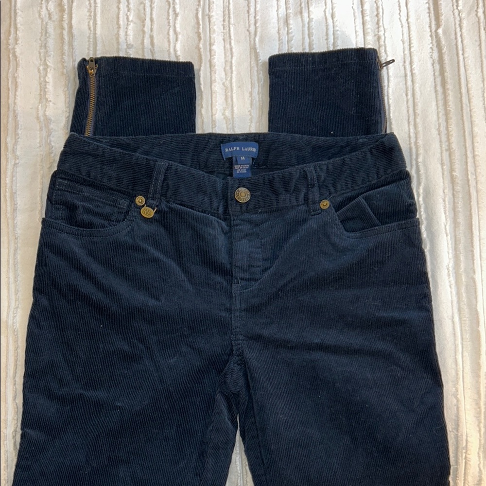 Ralph Lauren Kids Navy Corduroy Pants